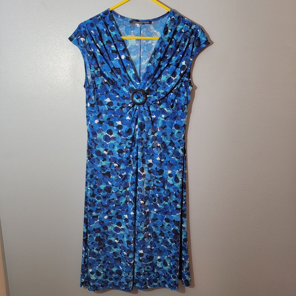EUC Circular Print Jones Wear Midi Dress
